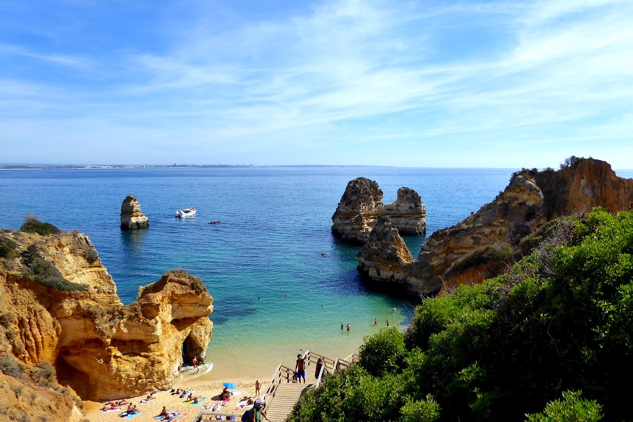 Algarve, Portugal, Beach, Cliffs